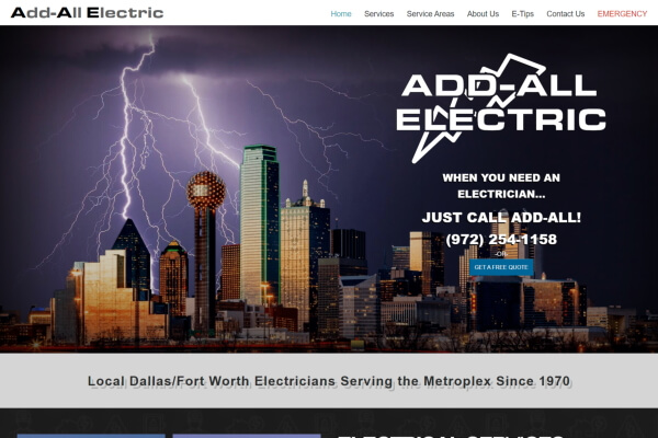 dallas electrician website