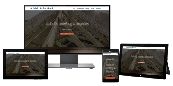 Picture of the new Schultz Roofing & Repairs Website
