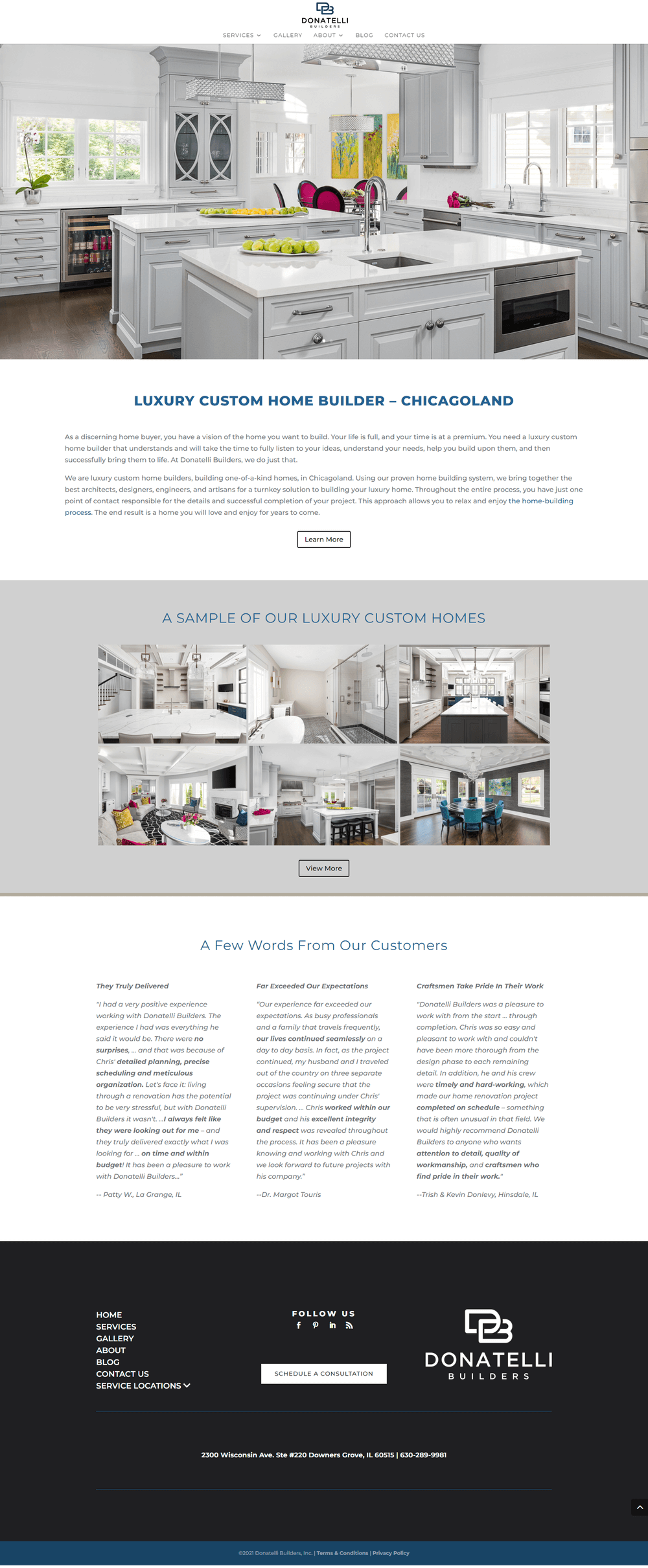 Luxury Home Builder WebPage